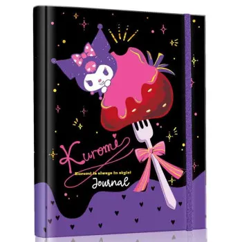 Notes KUROMI 16,5 x 23,5 cm - CRNO- LILA 