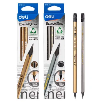 Grafitne olovke DELI zlatna i  srebrna HB 