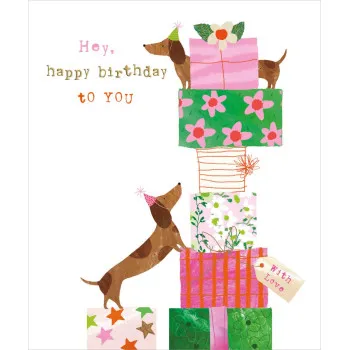 Rođendanska čestitka SAUSAGE DOG 