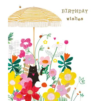 Rođendanska čestitka CAT IN GARDEN 