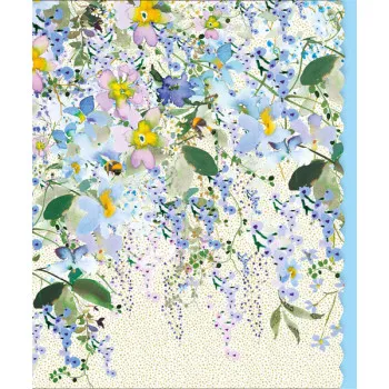 Rođendanska čestitka BLUE FLOWERS 