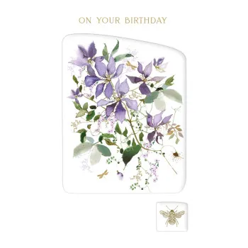 Rođendanska čestitka CLEMATIS 