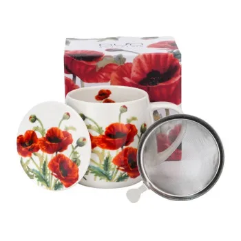 Šolja okrugla sa infuzerom 430ml CLASSIC POPPIES 