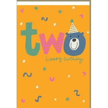 Rođendanska čestitka TWO - BEAR HAPPY BIRTHDAY 