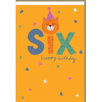 Rođendanska čestitka SIX - CAT HAPPY BIRTHDAY 