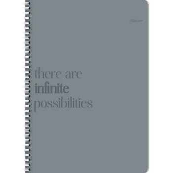 Sveska na linije A6 sa spiralom INFINITY 120 listova, tvrd povez (Više vrsta) 