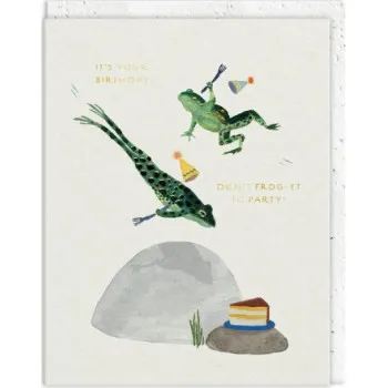 Rođendanska čestitka DON'T FROG-ET TO PARTY 
