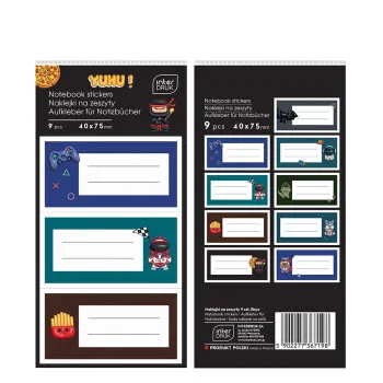 Nalepnice za sveske BOYS 7,5 x 4 cm 