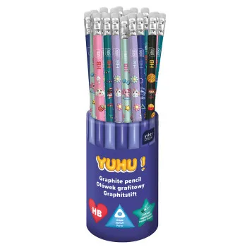 Grafitna olovka sa gumicom HB YUHU (Više vrsta) 
