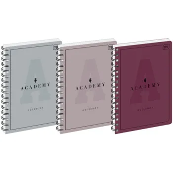 Notes sa spiralom A4 kvadratići ACADEMY (TRI VRSTE) 