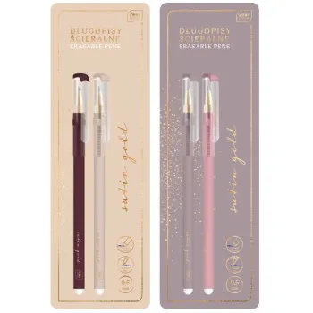 Set dve piši-briši  hemijske olovke SATIN GOLD  (DVE VRSTE) 