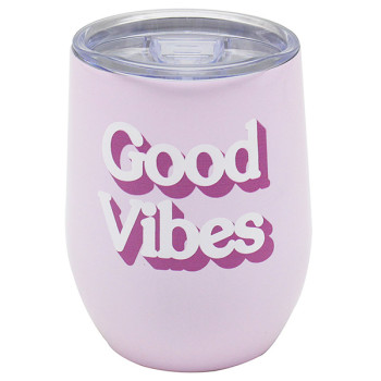 Putna šolja od nerđajućeg čelika GOOD VIBES 