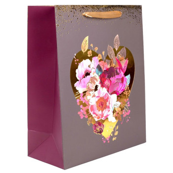 Ukrasna kesa HEART WITH FLOWERS L 