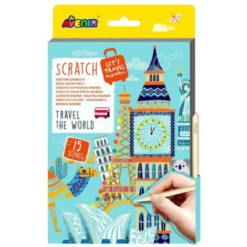 Grebalica scratch  book A5 TRAVEL THE WORLD 