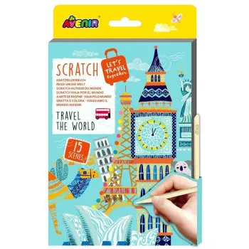 Grebalica scratch  book A5 TRAVEL THE WORLD 