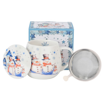 Šolja sa infuzerom 430ml DEDA MRAZ Sneško 