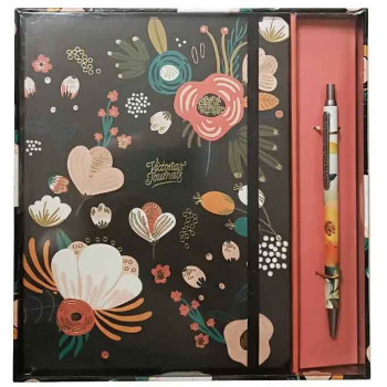 Notes sa hemijskom VICTORIA JOURNALS crni A5 linije 