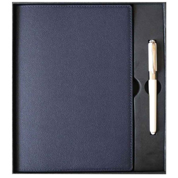Rokovnik sa olovkom BOUTIQUES 19X25cm tamno plavi linije 