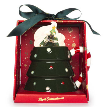 Novogodišnja šolja i kalup JELKA 