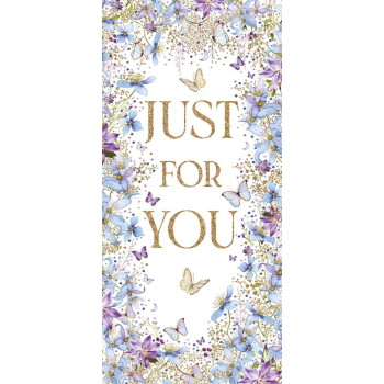 Čestika i koverta za novac BLUE BUTTERFLIES 9.5 x 19.5 cm 