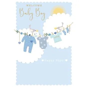 Čestitka - Welcome Baby Boy