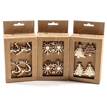 Prsten za salvete NOVA GODINA - ROSE GOLD, 4 kom (Više vrsta) 