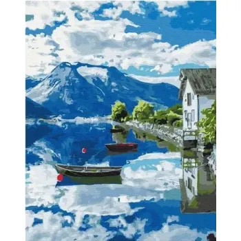 Kreativni set OBOJ PO BROJEVIMA - JEZERO 40x50cm 