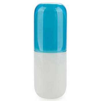 Flaša i čaša PILULA  plavo-bela 550ml 