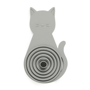 Sklopivi silikonski levak sa magnetom MEOW - GRAY 