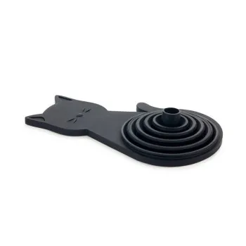 Sklopivi silikonski levak sa magnetom MEOW - BLACK 