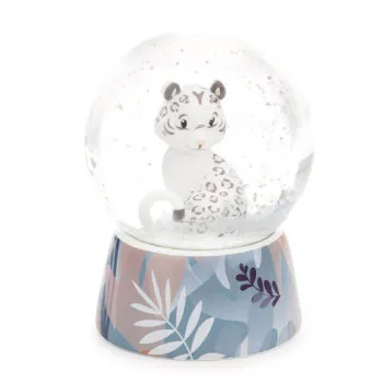 Staklena kugla SNEŽNI LEOPARD 6,5cm 