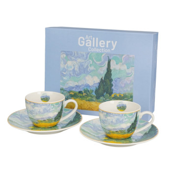 Dve šolje za espresso VAN GOGH - WHEAT FIELD 110 ml 