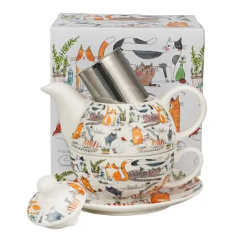 Čajnik sa infuzerom CAT'S WORLD - LAZY CATS 300ml 