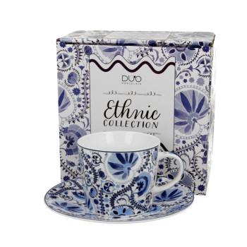 Šolja sa tanjirićem NARESH BLUE 240 ml 