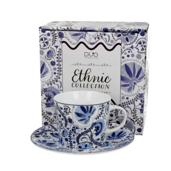 Šolja sa tanjirićem NARESH BLUE 240 ml 