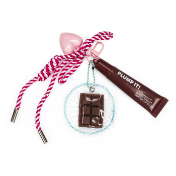 Privezak za ključeve sa kremom za usne KAWAII Čokolada 15ml 