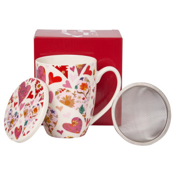 Šolja sa infuzerom ROZE SRCA 