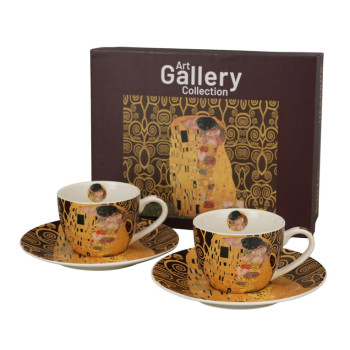 Set dve šolje za espreso KLIMT The Kis (Brown) 