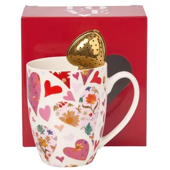 Šolja sa infuzerom PINK SRCA 