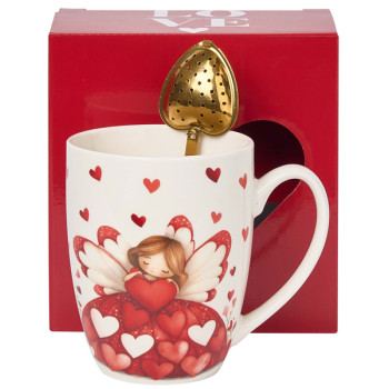 Šolja sa infuzerom u obliku srca ANGEL 