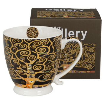 Šolja sa stopicom THE TREE OF LIFE BROWN - KLIMT 