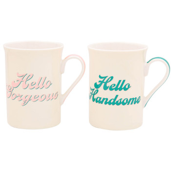 Set dve šolje HELLO HANDSOME & HELLOGORGEOUS 