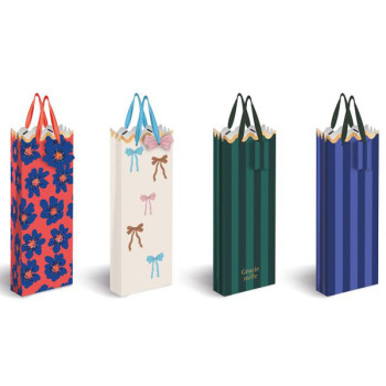 Ukrasna kesa za flašu GOLD13x36x10 cm 