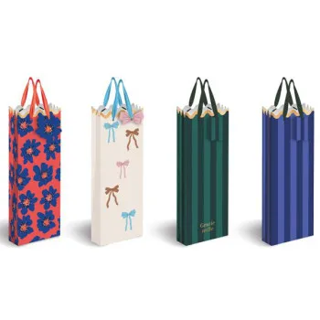 Ukrasna kesa za flašu GOLD13x36x10 cm 