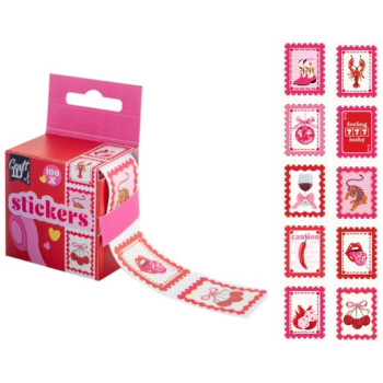 Stikeri na rolni 100kom 