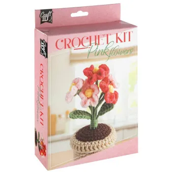 Kreativni set za heklanje ROZE CVEĆE 