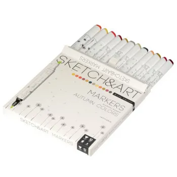 SKETCH & ART dvostrani markeri 12 JESENJIH NIJANSI 