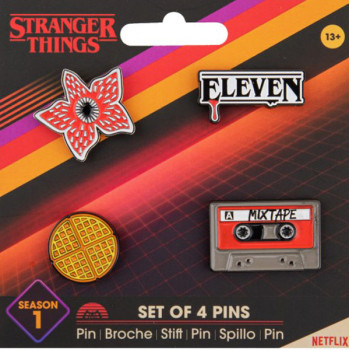 Set četiri značke STRANGER THINGS SEASON 1 