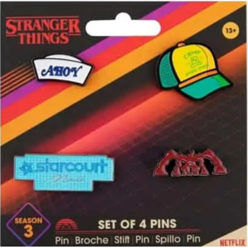 Set četiri značke STRANGER THINGS SEASON 3 