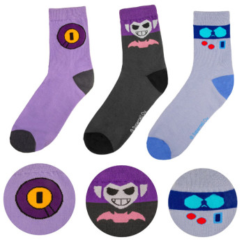 Set tri para čarapa 8-BIT, RICO & MORTIS 